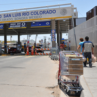 The end of Main Street in San Luis, Ariz. Jesse Shapins