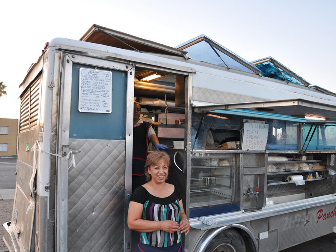Georgina Escamilla in front of her food truck, Panchita's. Jesse Shapins