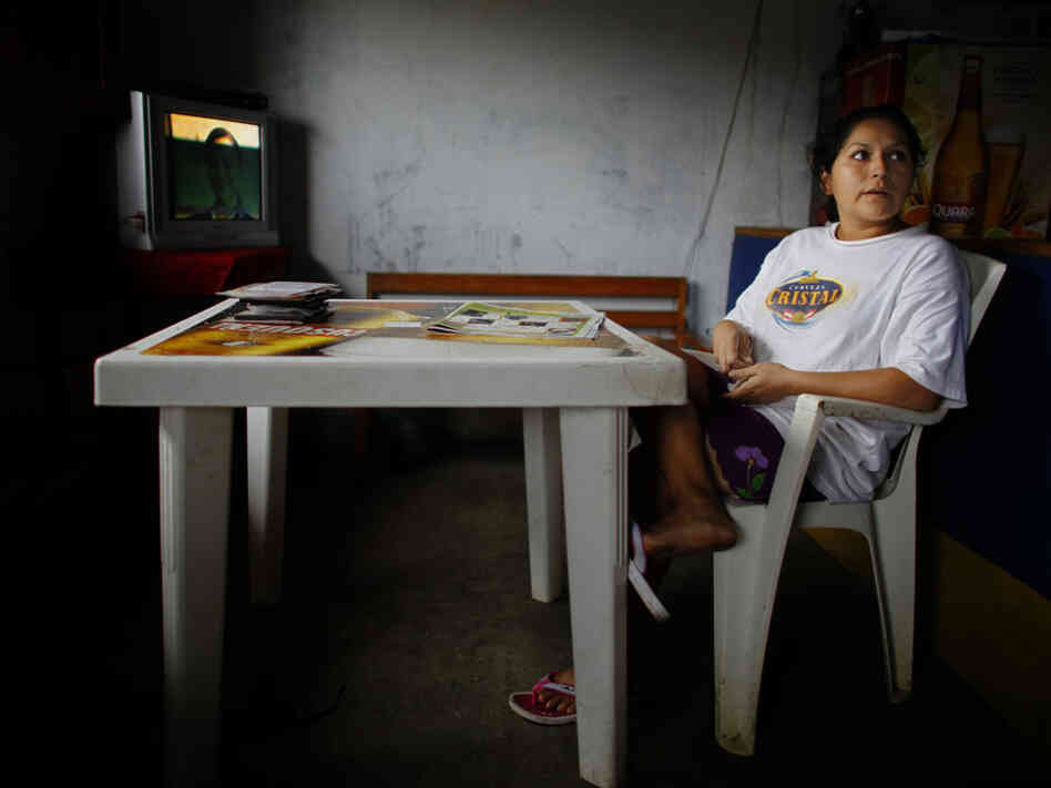 Rocio Ramirez, operator of beer warehouse in Quincemil, Peru