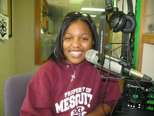 Lauren Green, a student staffer at KEOM