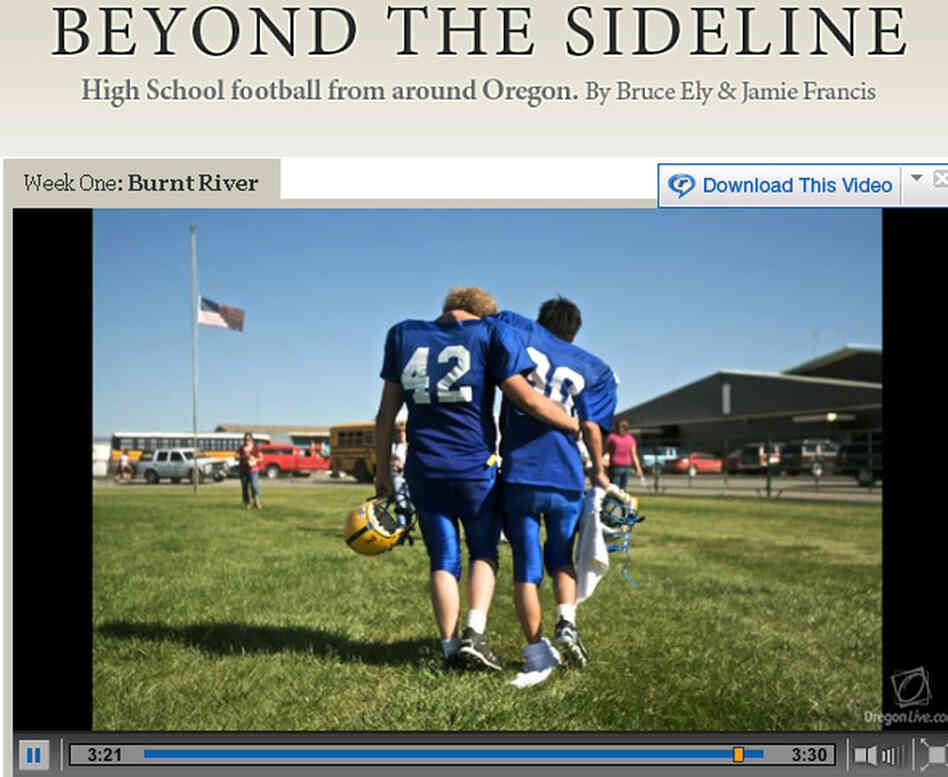 Screengrab of 'Beyond the Sideline' slideshow on Oregonlive.com Screengrab of 'Beyond the Sideline' slideshow on Oregonlive.com