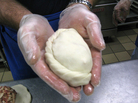 The assembled pasty, just before it goes into the oven. Ned Wharton/NPR The assembled pasty, just before it goes into the oven. Ned Wharton/NPR