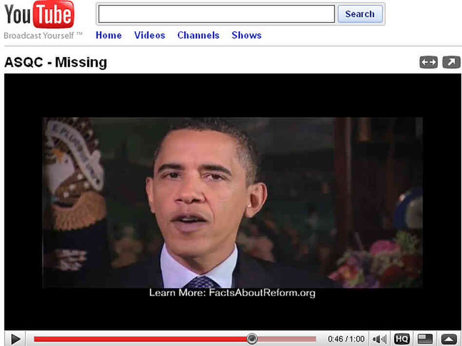 The Americans For Stable Quality Care YouTube Screen Grab