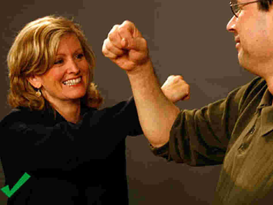 Try touching forearms instead of bumping fists in greeting to avoid flu.