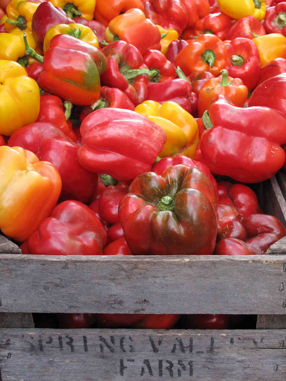 Peppers for sale at what locals are calling the White House Farmers Market, in Washington, D.C.