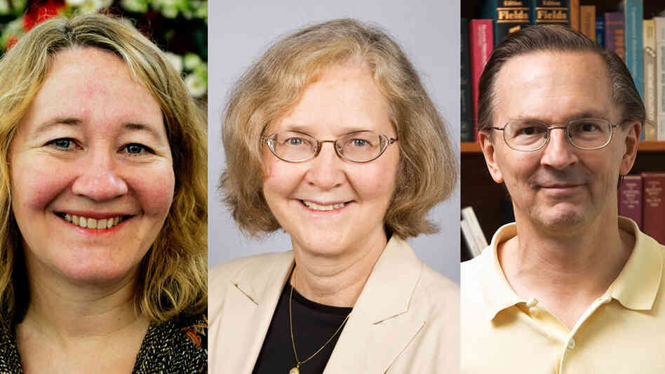 Carol Greider (from left), Elizabeth Blackburn and Jack W. Szostack