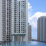 The rooftop pool at the Icon Brickell condos.