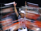 Gilbert signals a score. Gilbert signals a score.
