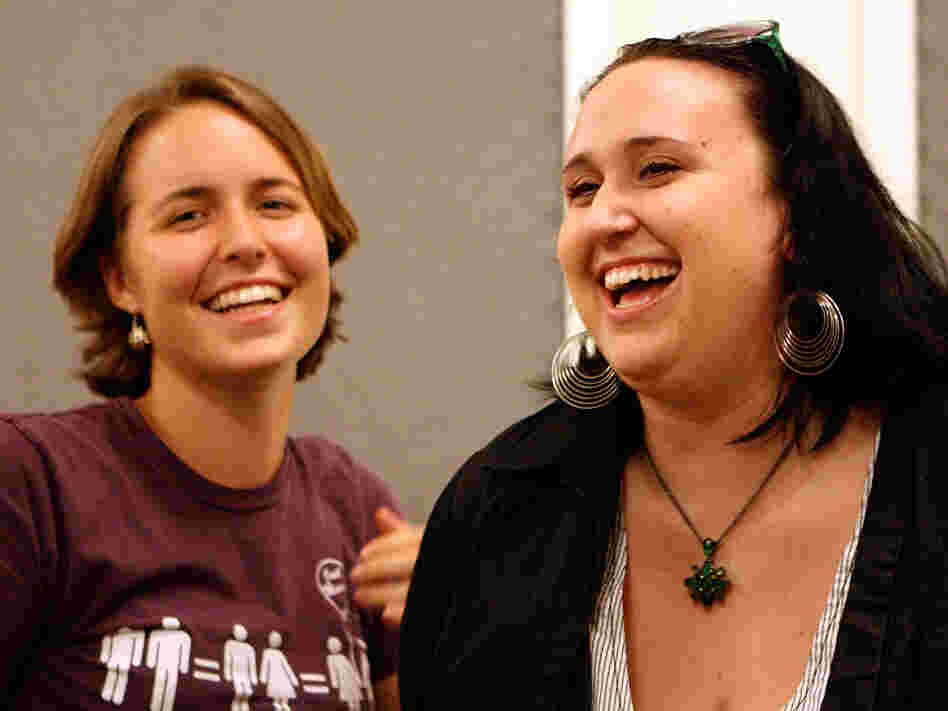 Leisl and Amanda, leaders of an acting group to increase awareness of mental health issues.