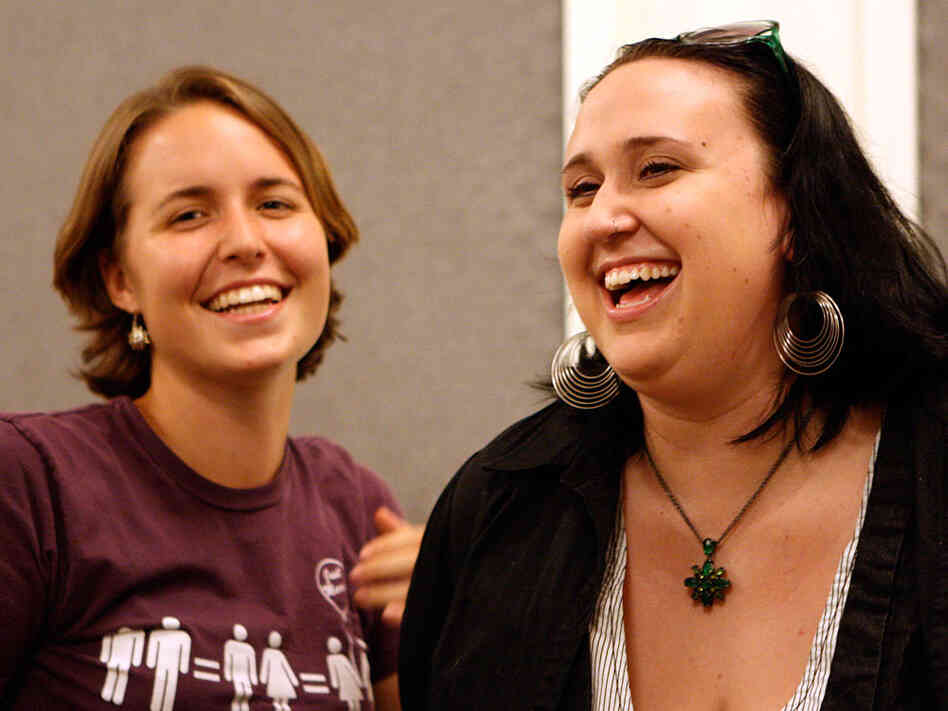 Leisl and Amanda, leaders of an acting group to increase awareness of mental health issues.