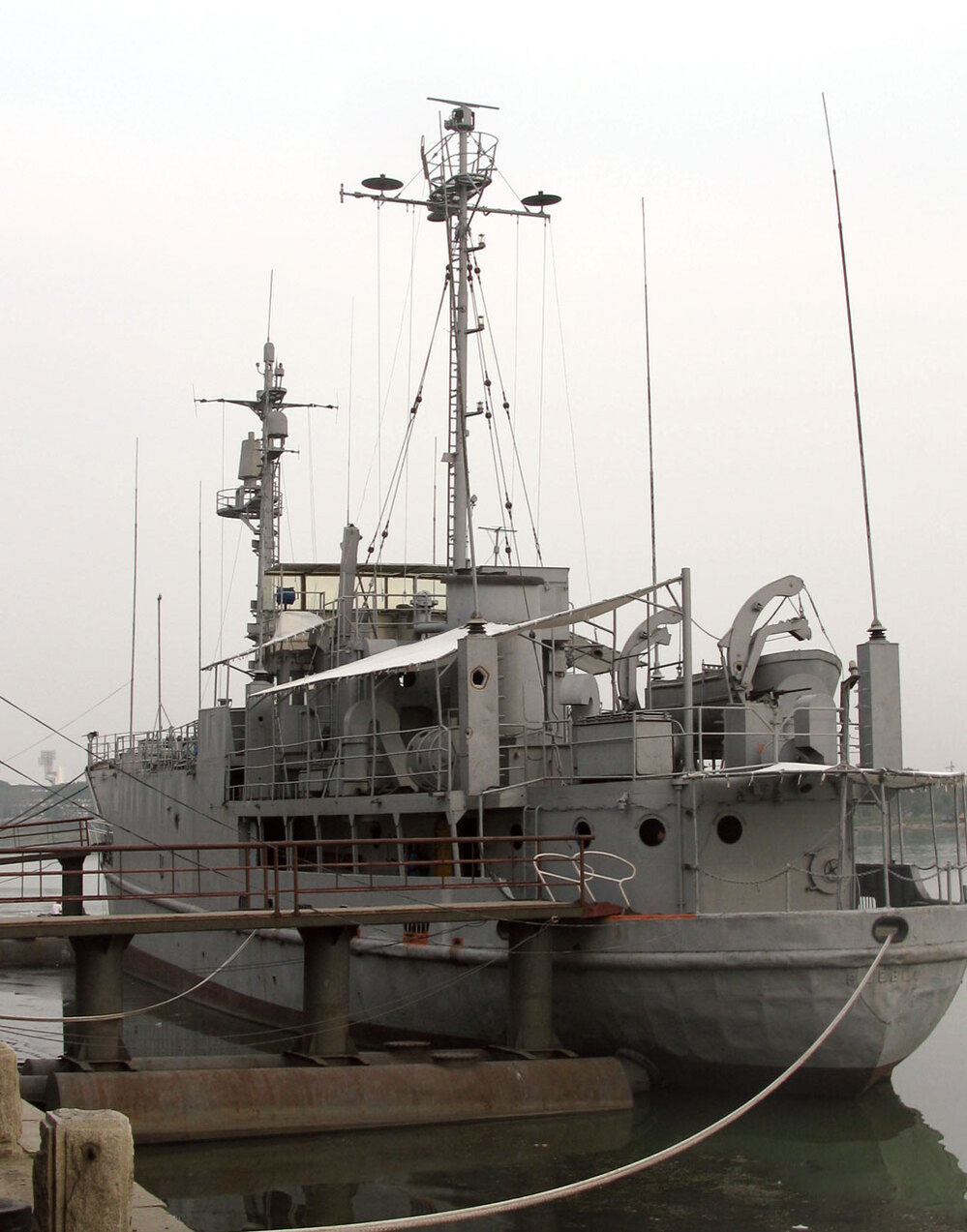 The USS Pueblo, moored on the Taedong River in Pyongyang