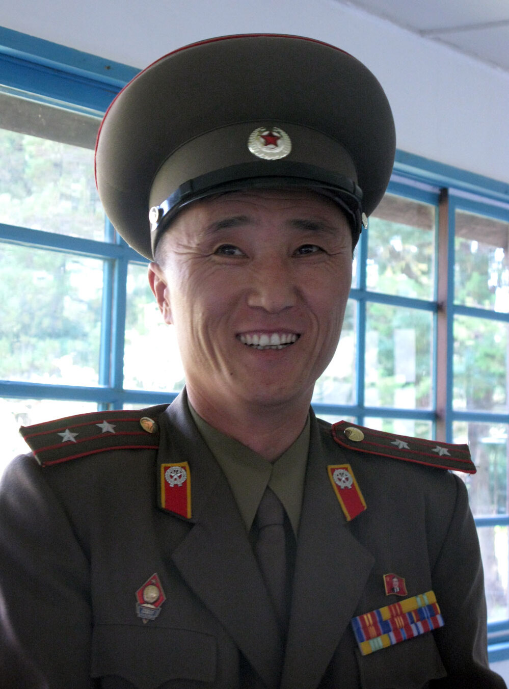 Tour guide Lt. Chae (shown here at the DMZ)