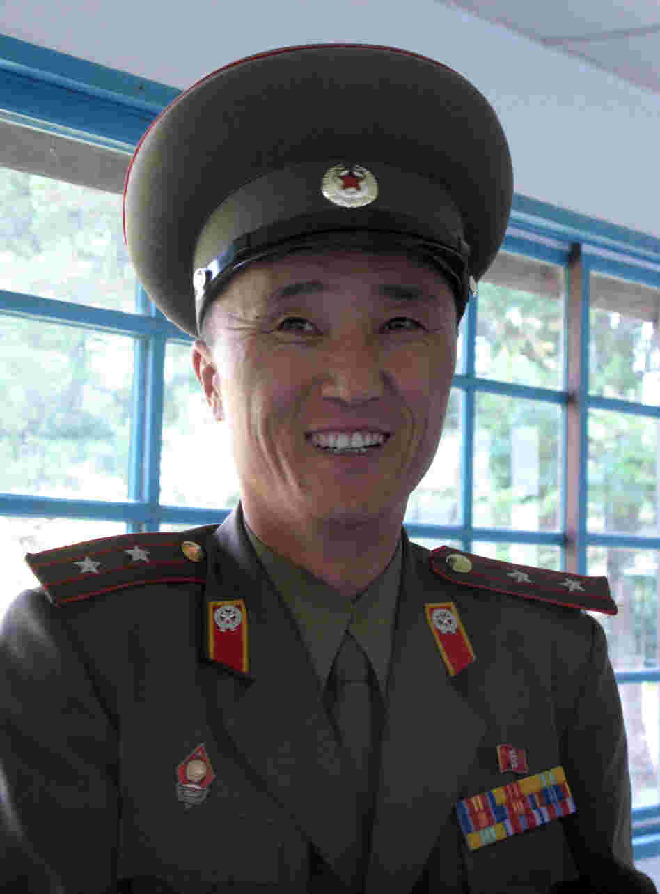 Tour guide Lt. Chae (shown here at the DMZ)