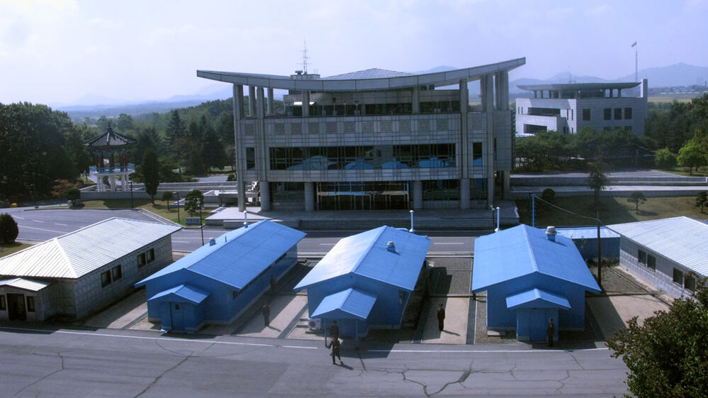 The demilitarized zone, or DMZ, divides North and South Korea.