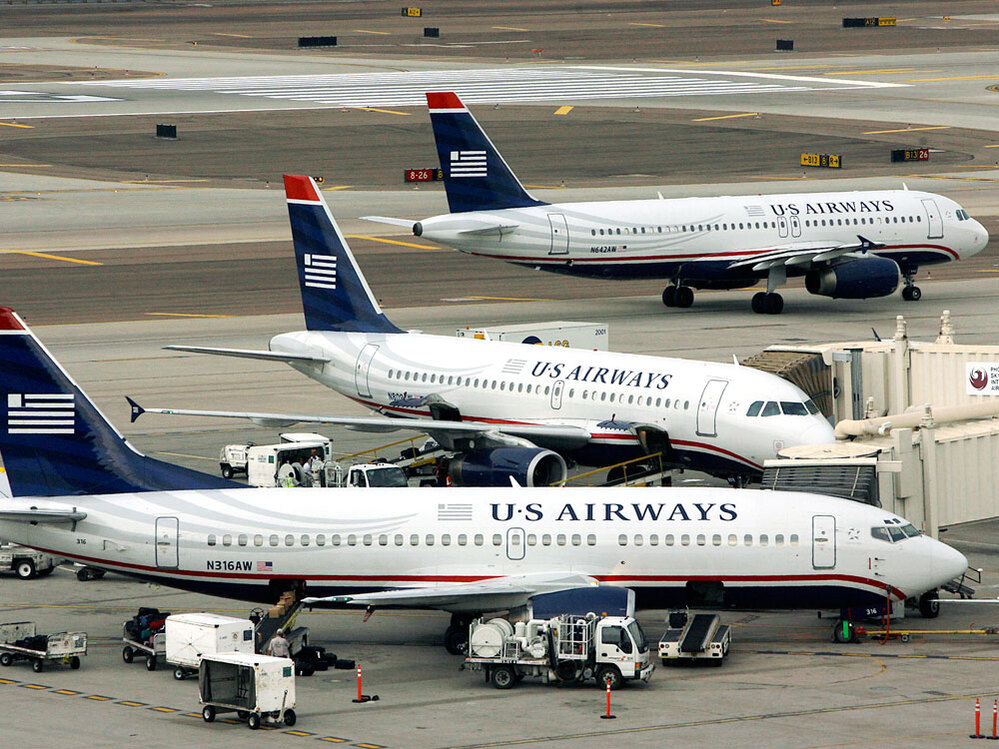 US Airways planes at Sky Harbor Airport in Phoenix.