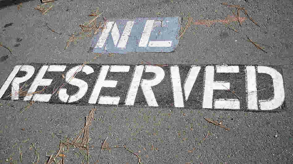 Parking space reserved for Nobel laureates on the campus of the University of California, Berkeley.