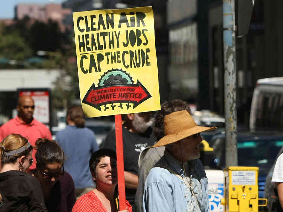 Demonstrating for tougher measures to stop climate change