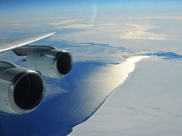 A view of Pine Island Bay from the air.