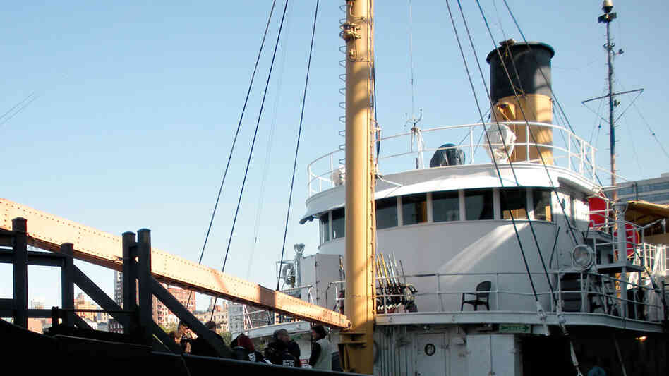 The SS Lilac is docked at the River Project on the Hudson River. The SS Lilac is docked at the River Project on the Hudson River.