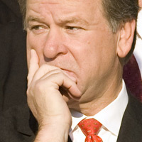 Alabama Republican Rep. Bobby Bright (center) after he was elected to Congress a year ago