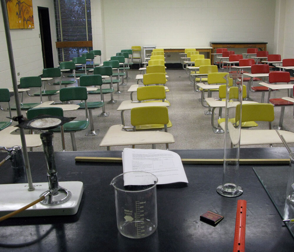 Mohammed studied chemistry in this classroom.