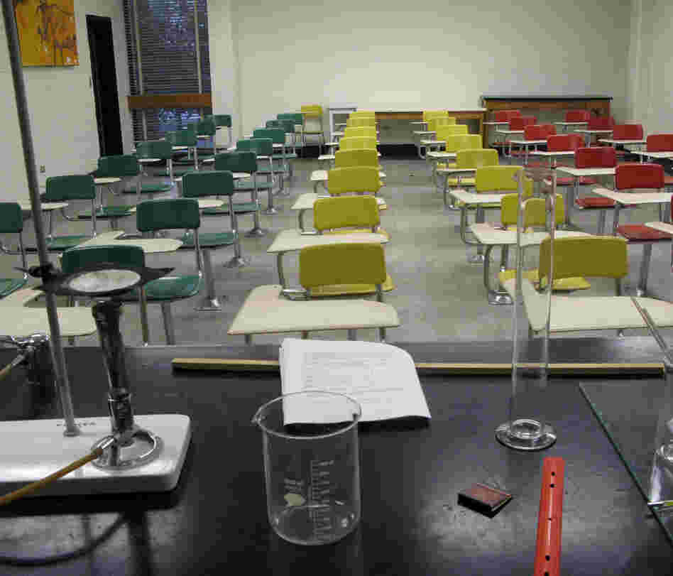 Mohammed studied chemistry in this classroom.