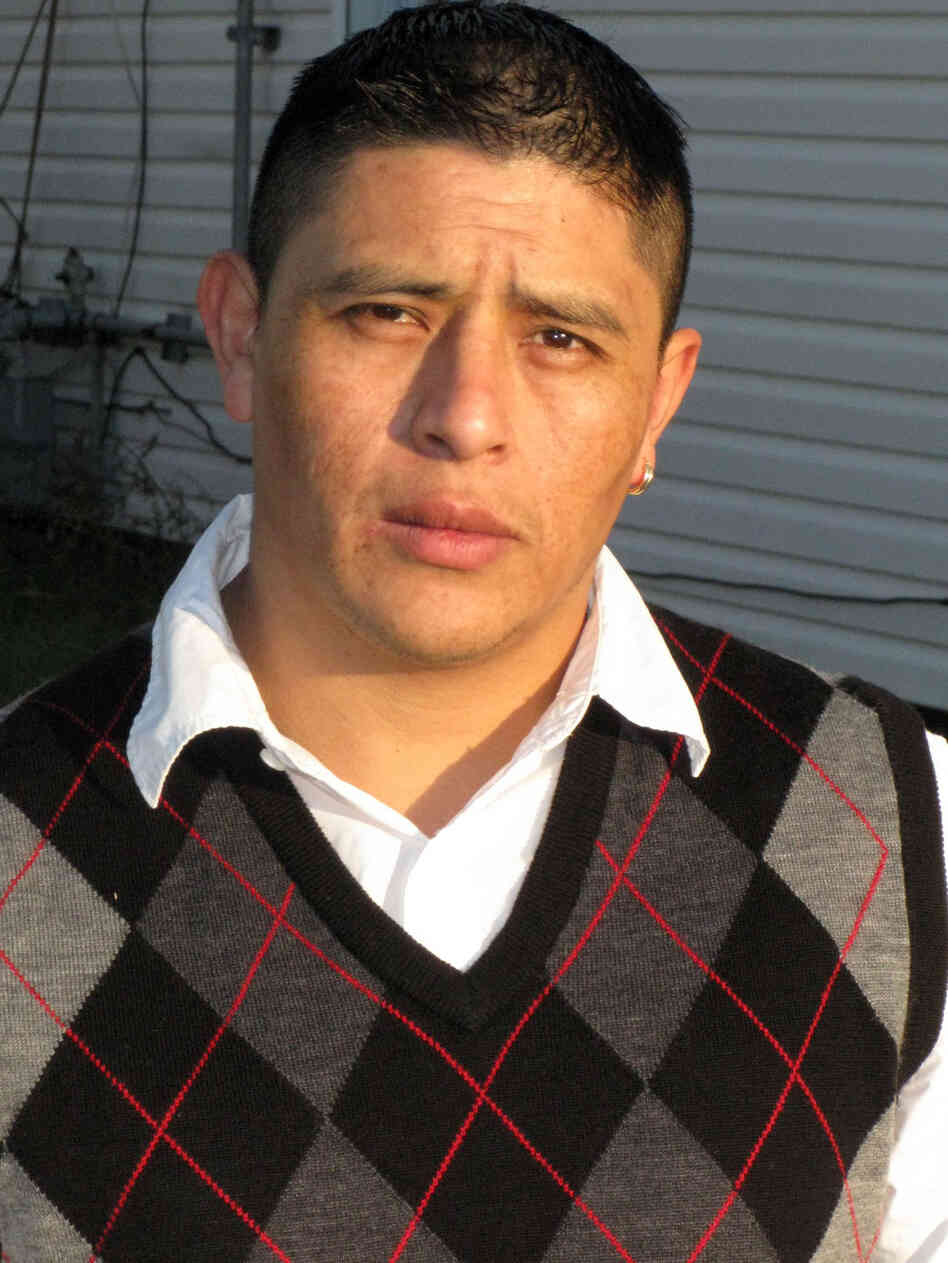 Joselo Lucero stands at the site where his brother, Marcelo, died one year after his murder.