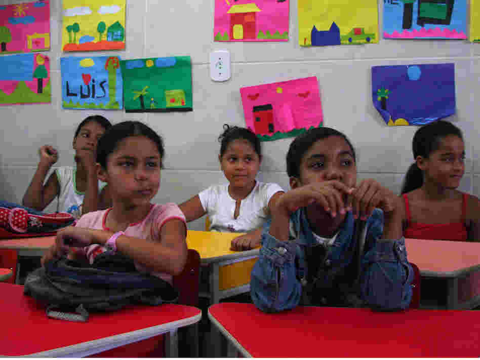 Children in class.