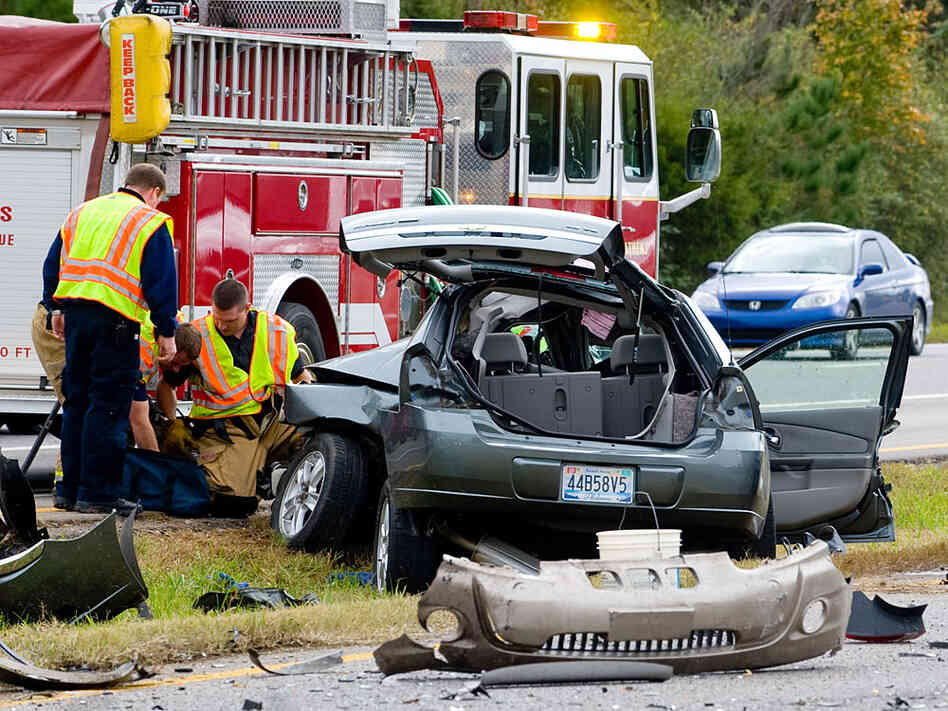 Two people were killed in this two-car accident.