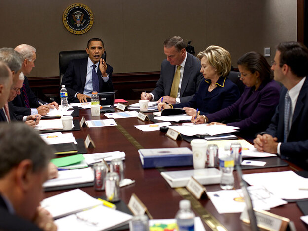 President Obama holds meeting in the Situation Room.