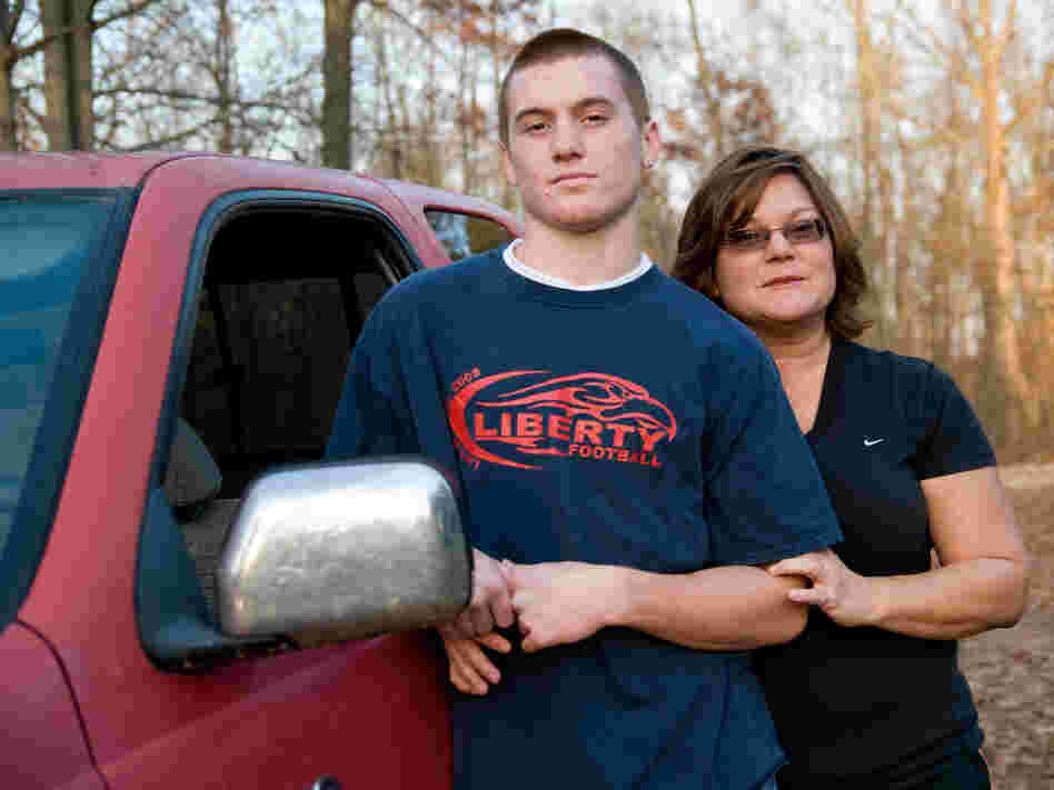 Basil Rynestead, 17, and his mother, Renee