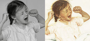 <em>A Day In The Life Of A Little Girl</em> is an example of Rockwell’s photorealism.