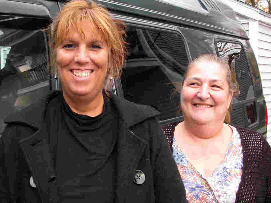 Beverly Sylvia and her friend Linda Rose in New Bedford, Mass. Beverly Sylvia and her friend Linda Rose in New Bedford, Mass.