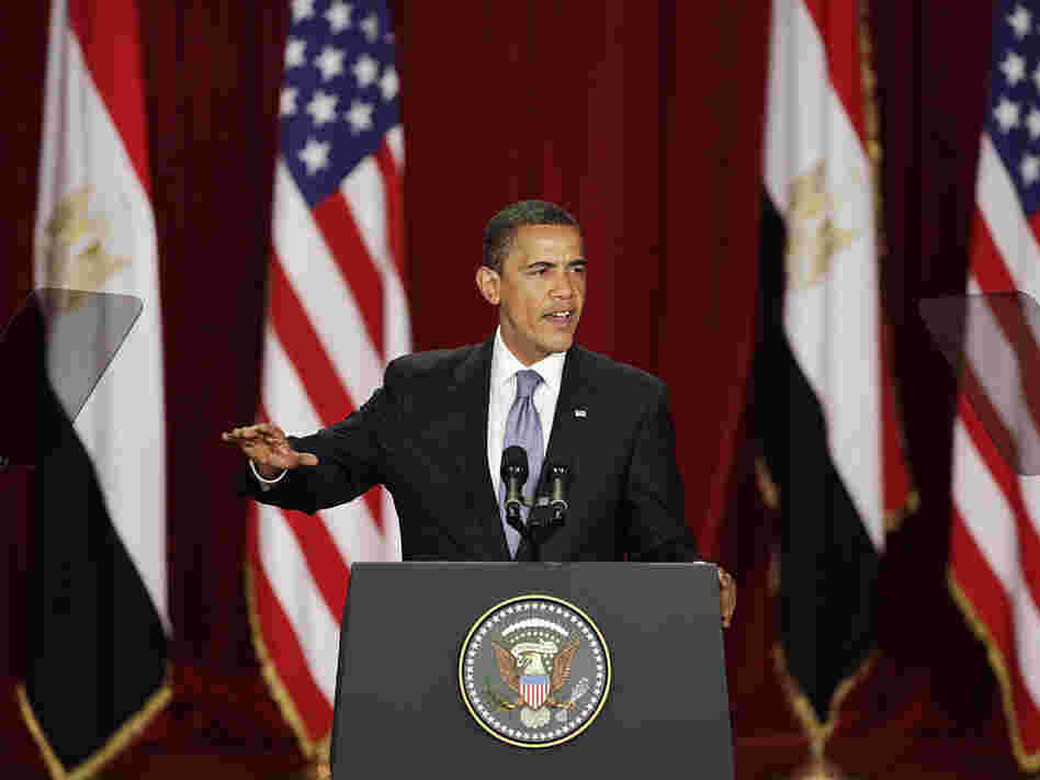In June, Obama gave his much-anticipated speech addressing Muslims at Cairo University.