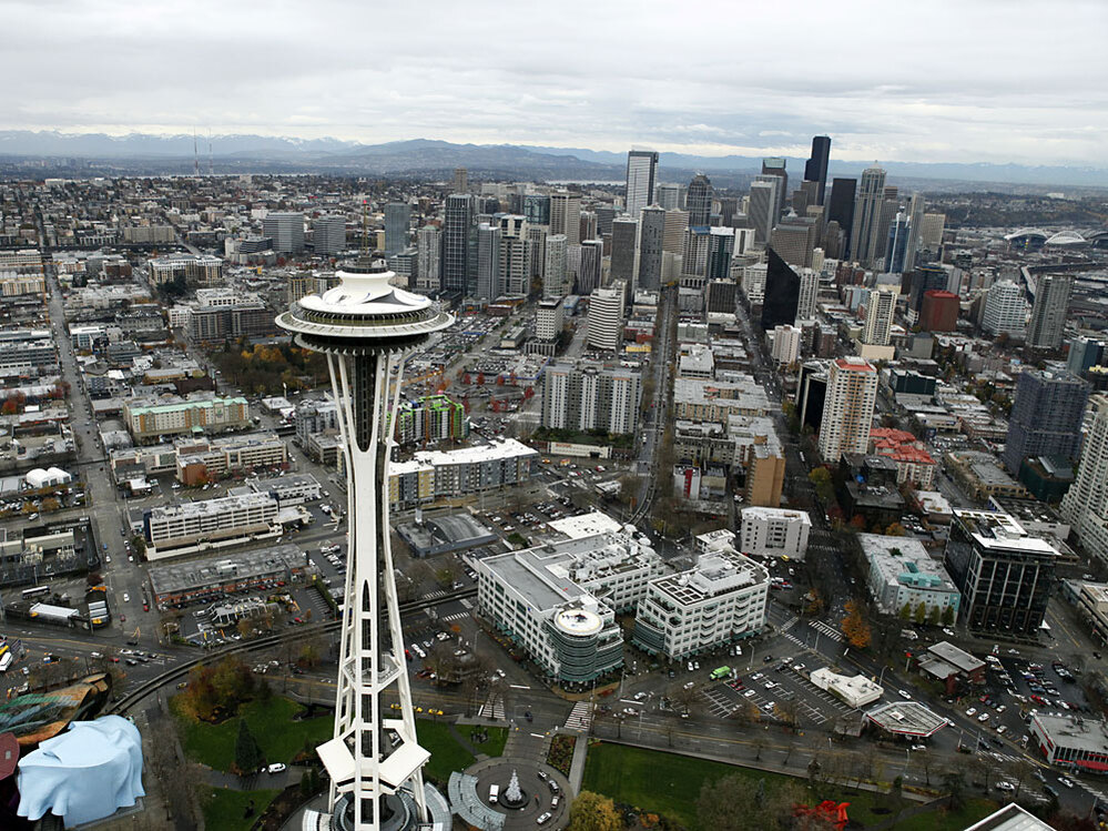 Space Needle and downtown Nov. 19, 2009, in Seattle.