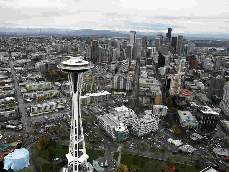 Space Needle and downtown Nov. 19, 2009, in Seattle.