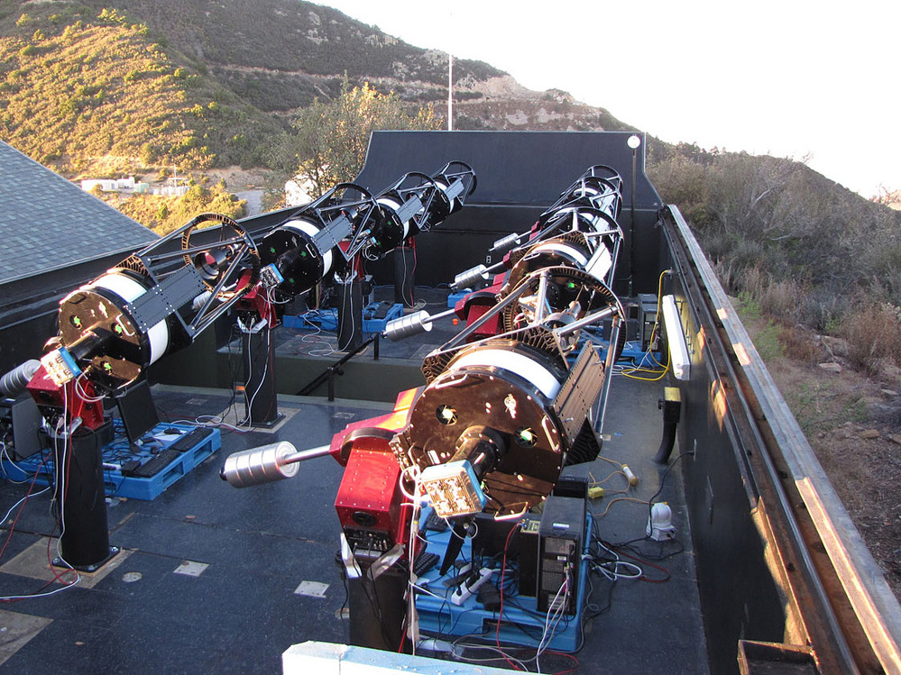 The MEarth project telescopes on Mount Hopkins in Arizona.