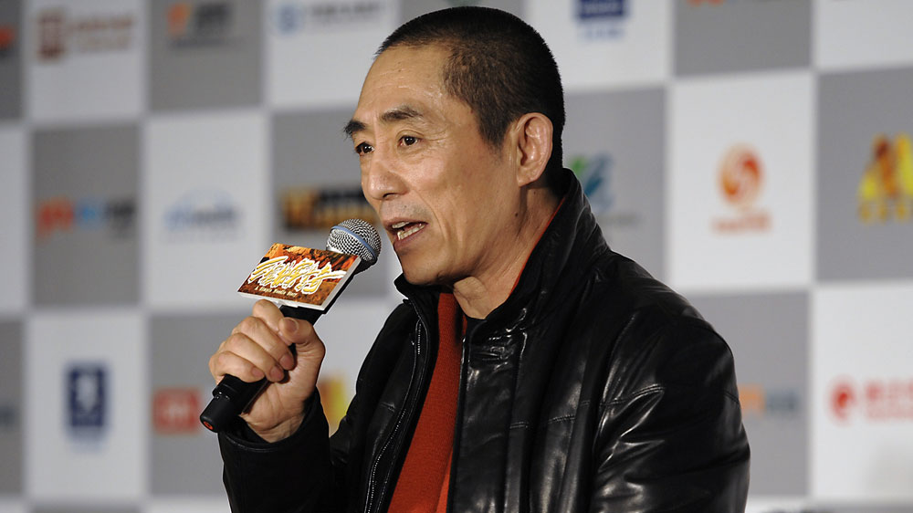 Chinese film director Zhang Yimou speaks about his new movie, <em>A Simple Noodle Story</em>, during a news conference Dec. 9 in Beijing. The film, a remake of the Coen brothers' 1984 noir thriller <em>Blood Simple</em>, is Zhang's first movie since directing the Olympic ceremonies in Beijing.