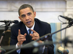 President Obama during an NPR interview. President Obama during an NPR interview.