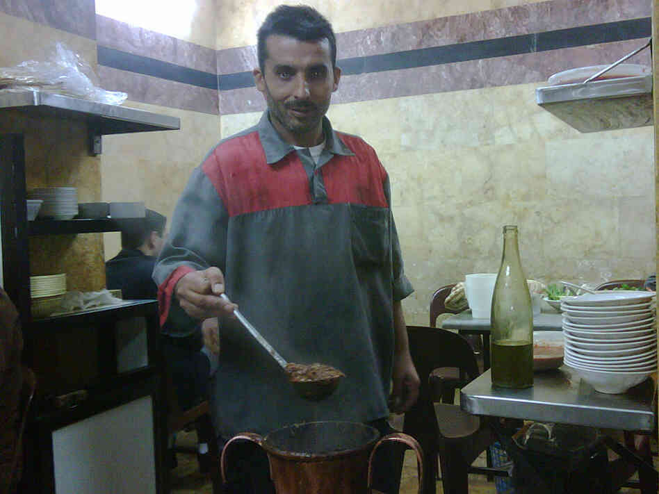 Abu Abdo in Aleppo, Syria, specializes in ful, a fava bean soup eaten for breakfast.