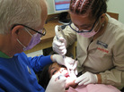 A Marshallese teenager gets her molars sealed at a community health clinic. A Marshallese teenager gets her molars sealed at a community health clinic.