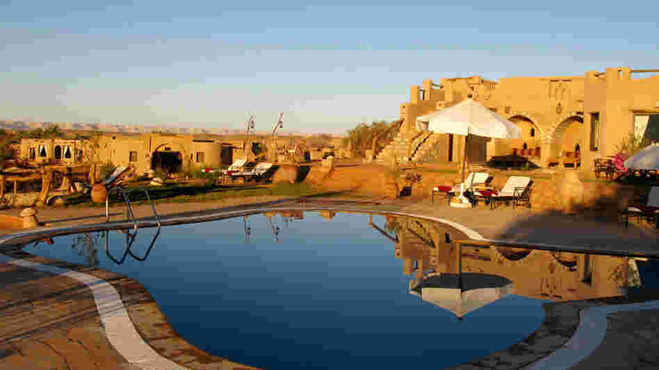 Pool at the new Al Tarfa luxury eco-lodge near Al Qasr
