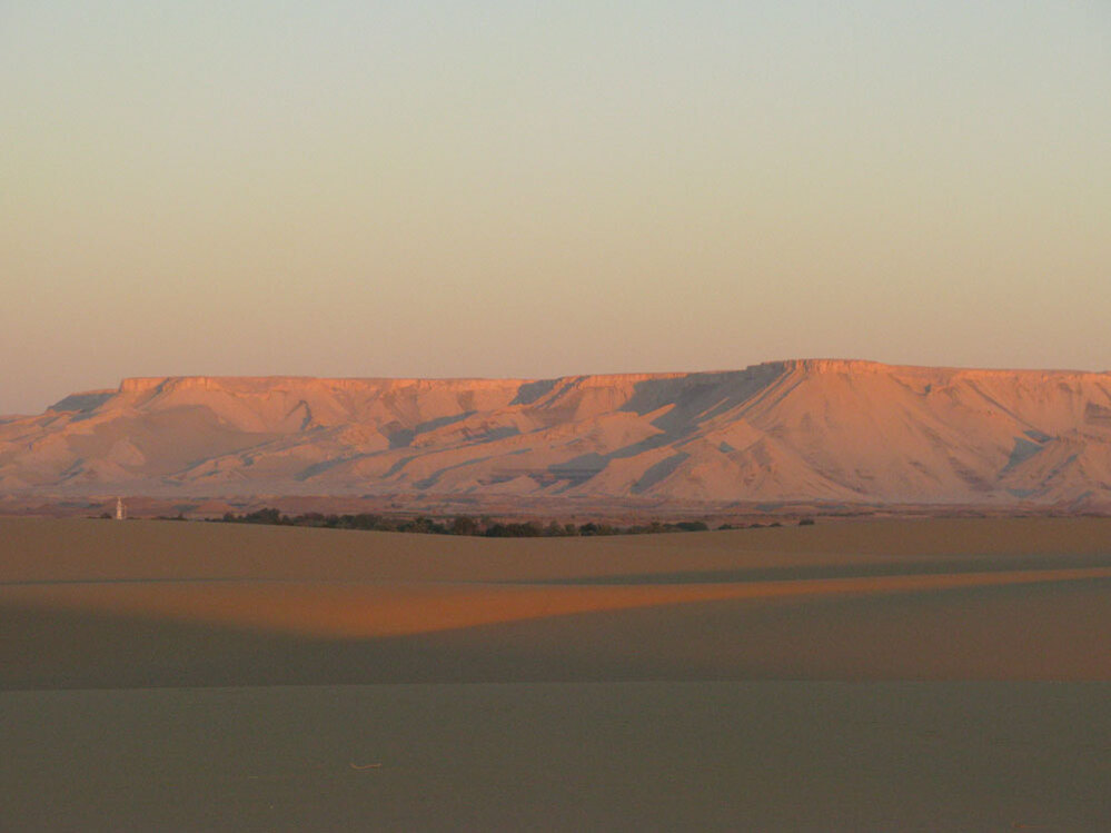 Escarpment and dunes surrounding the Dakhla Oasis