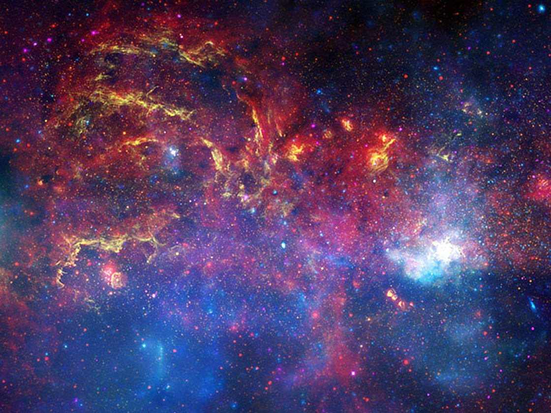 A view of the central region of the Milky Way galaxy