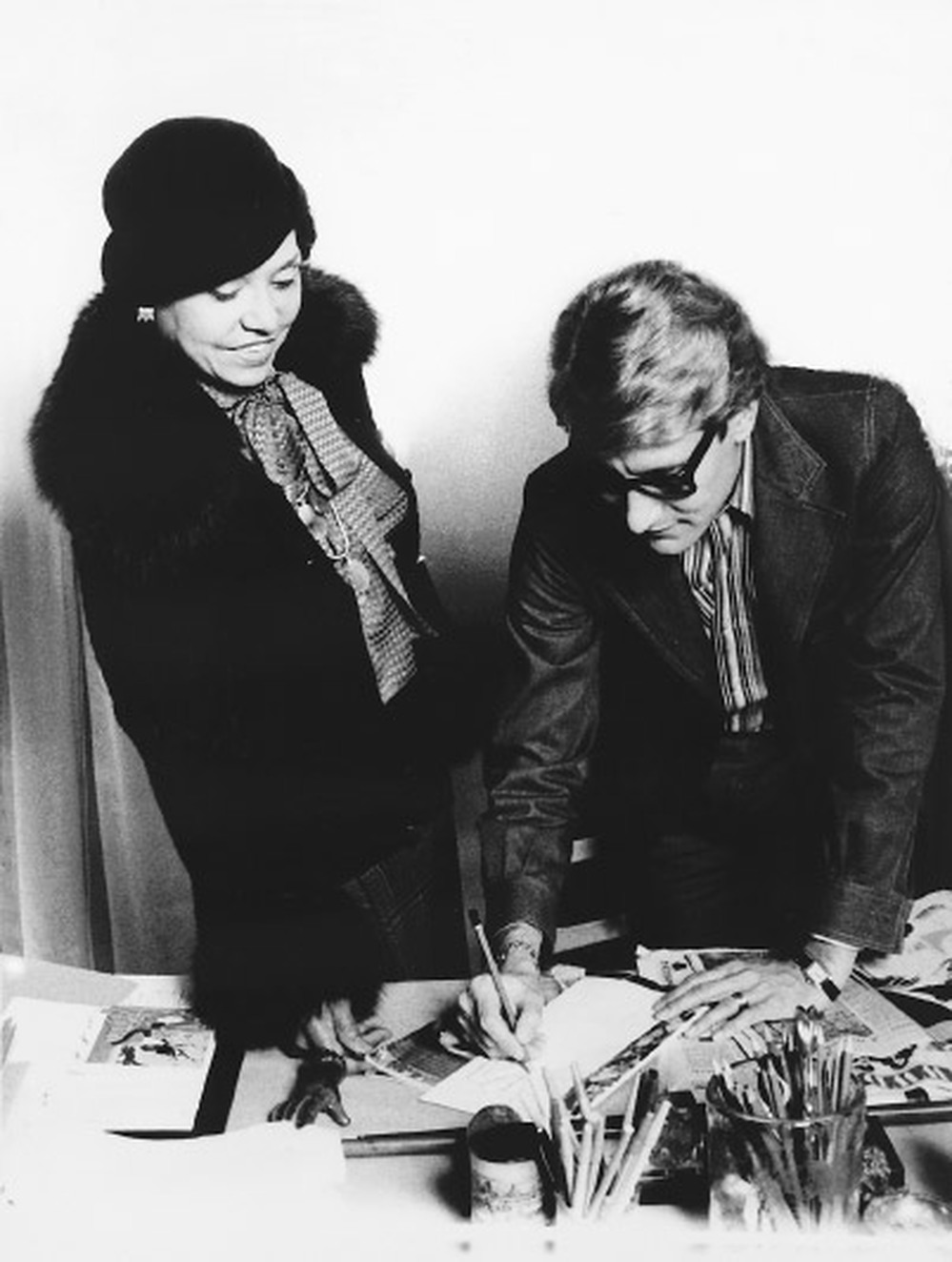 c: Eunice Johnson and Yves Saint Laurent