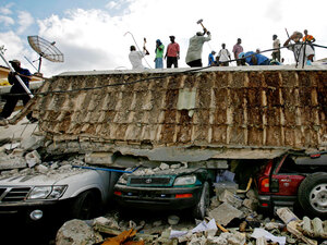 People search for survivors in the rubble in Port-au-Prince. People search for survivors in the rubble in Port-au-Prince.