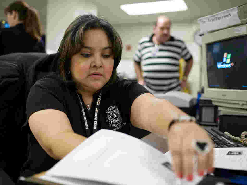 Sylvia Urrutia, an officer working with the pretrial release program in Lubbock.