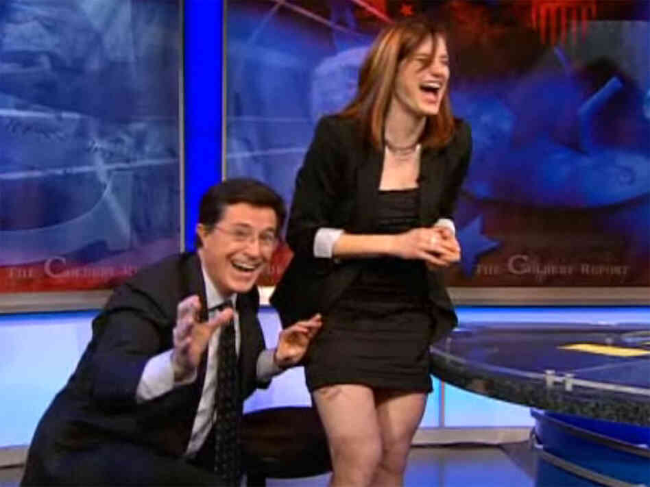 Screen grab from Stephen Colbert interview with Katherine Reutter Screen grab from Stephen Colbert interview with Katherine Reutter