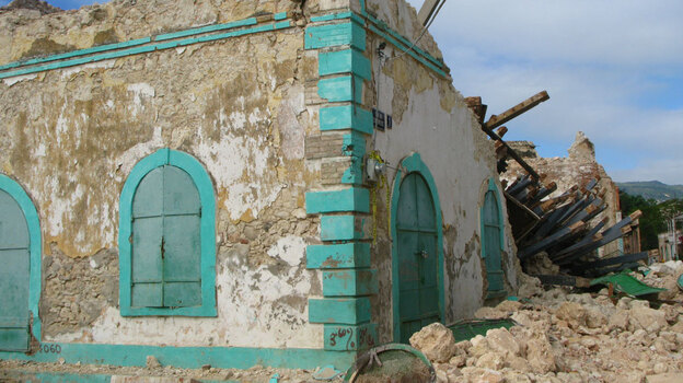 It wasn't hit as hard as Port-au-Prince, but Jacmel lost many buildings in the earthquake. (NPR)