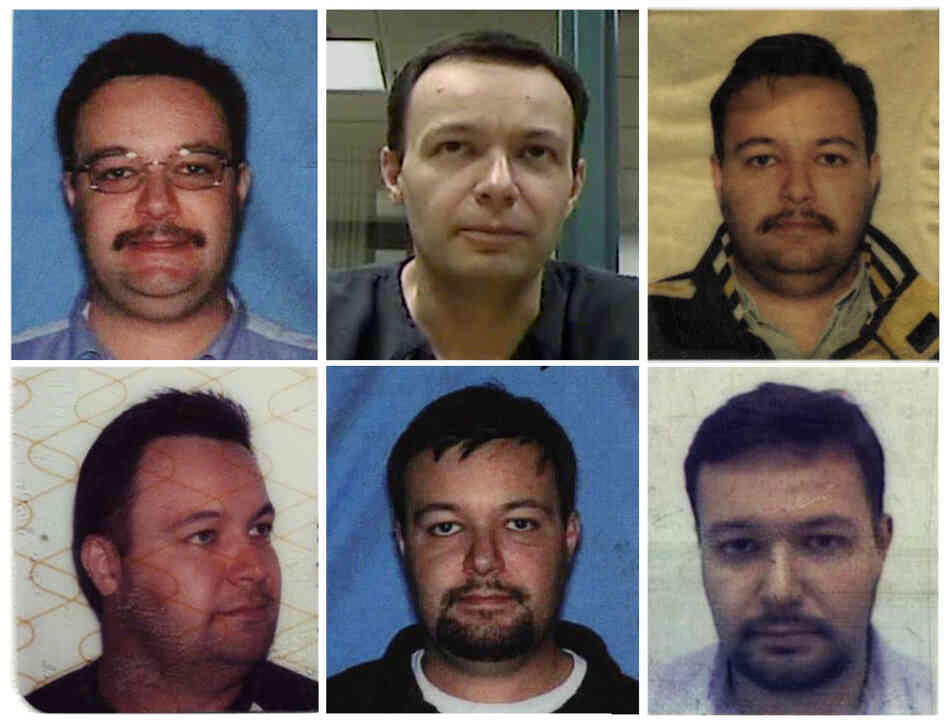 The faces of Lalo through the ages -- from various drivers licenses, a passport and a video of him.